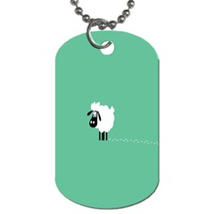 Sheep Trails Curly Minimalism Dog Tag (two Sides) by Simbadda