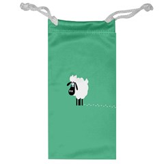 Sheep Trails Curly Minimalism Jewelry Bag by Simbadda