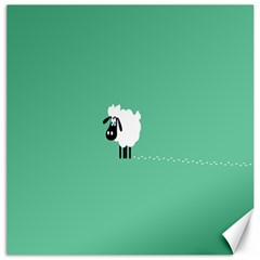 Sheep Trails Curly Minimalism Canvas 12  X 12   by Simbadda