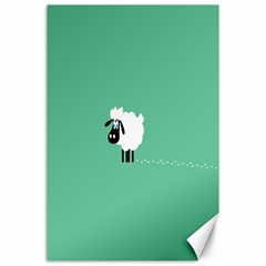 Sheep Trails Curly Minimalism Canvas 24  X 36  by Simbadda