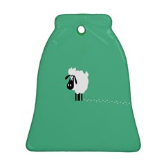 Sheep Trails Curly Minimalism Bell Ornament (two Sides) by Simbadda