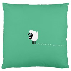 Sheep Trails Curly Minimalism Large Flano Cushion Case (one Side) by Simbadda