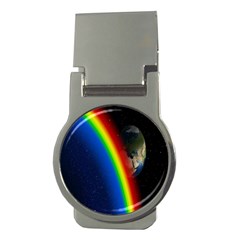 Rainbow Earth Outer Space Fantasy Carmen Image Money Clips (round)  by Simbadda