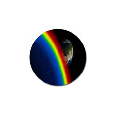 Rainbow Earth Outer Space Fantasy Carmen Image Golf Ball Marker (10 Pack) by Simbadda