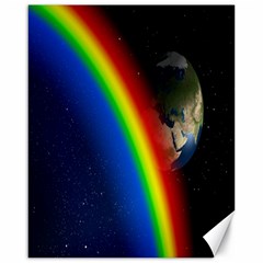 Rainbow Earth Outer Space Fantasy Carmen Image Canvas 16  X 20   by Simbadda
