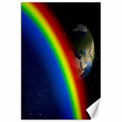 Rainbow Earth Outer Space Fantasy Carmen Image Canvas 20  X 30   by Simbadda