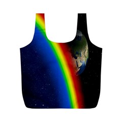 Rainbow Earth Outer Space Fantasy Carmen Image Full Print Recycle Bags (m)  by Simbadda