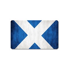 Scotland Flag Surface Texture Color Symbolism Magnet (name Card) by Simbadda