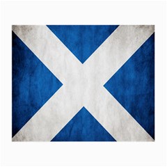 Scotland Flag Surface Texture Color Symbolism Small Glasses Cloth (2-side) by Simbadda