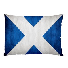 Scotland Flag Surface Texture Color Symbolism Pillow Case (two Sides) by Simbadda