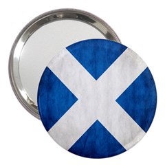 Scotland Flag Surface Texture Color Symbolism 3  Handbag Mirrors by Simbadda