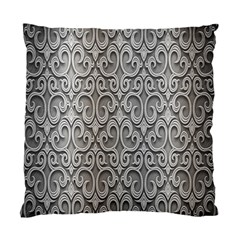 Patterns Wavy Background Texture Metal Silver Standard Cushion Case (two Sides) by Simbadda