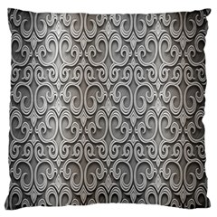 Patterns Wavy Background Texture Metal Silver Standard Flano Cushion Case (one Side) by Simbadda