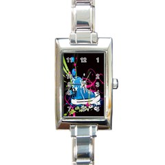 Sneakers Shoes Patterns Bright Rectangle Italian Charm Watch
