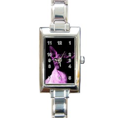 Pink Sphynx Cat Rectangle Italian Charm Watch by Valentinaart