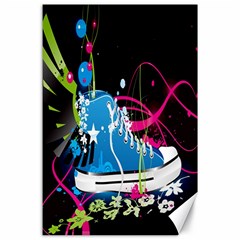 Sneakers Shoes Patterns Bright Canvas 24  X 36  by Simbadda