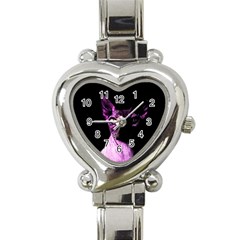 Pink Sphynx Cat Heart Italian Charm Watch by Valentinaart