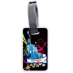 Sneakers Shoes Patterns Bright Luggage Tags (One Side) 