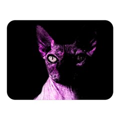 Pink Sphynx Cat Double Sided Flano Blanket (mini)  by Valentinaart