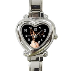 Sphynx Cat Heart Italian Charm Watch by Valentinaart