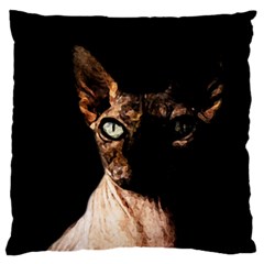 Sphynx Cat Large Cushion Case (two Sides) by Valentinaart