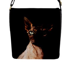 Sphynx Cat Flap Messenger Bag (l)  by Valentinaart