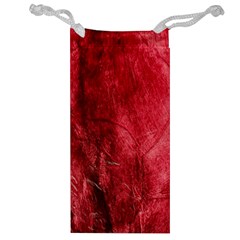 Red Background Texture Jewelry Bag by Simbadda