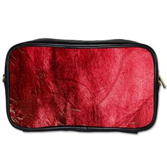 Red Background Texture Toiletries Bags by Simbadda