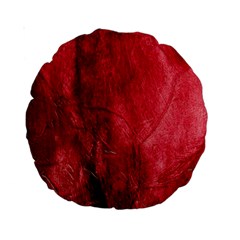 Red Background Texture Standard 15  Premium Round Cushions by Simbadda