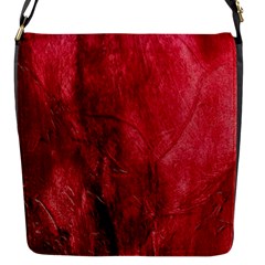 Red Background Texture Flap Messenger Bag (s) by Simbadda