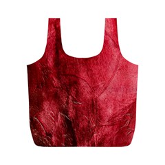 Red Background Texture Full Print Recycle Bags (m)  by Simbadda