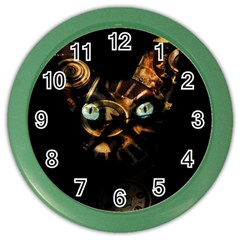 Sphynx Cat Color Wall Clocks by Valentinaart