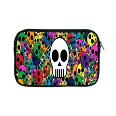 Skull Background Bright Multi Colored Apple Ipad Mini Zipper Cases by Simbadda