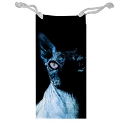 Blue Sphynx Cat Jewelry Bag by Valentinaart