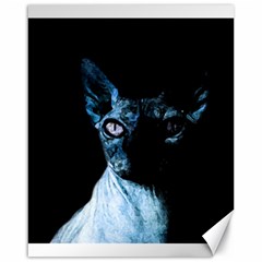 Blue Sphynx Cat Canvas 16  X 20   by Valentinaart