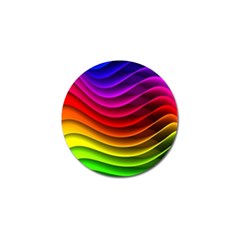 Spectrum Rainbow Background Surface Stripes Texture Waves Golf Ball Marker (10 Pack)