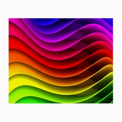 Spectrum Rainbow Background Surface Stripes Texture Waves Small Glasses Cloth by Simbadda