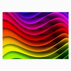 Spectrum Rainbow Background Surface Stripes Texture Waves Large Glasses Cloth by Simbadda