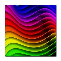 Spectrum Rainbow Background Surface Stripes Texture Waves Face Towel by Simbadda