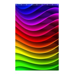 Spectrum Rainbow Background Surface Stripes Texture Waves Shower Curtain 48  X 72  (small)  by Simbadda