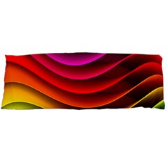 Spectrum Rainbow Background Surface Stripes Texture Waves Body Pillow Case Dakimakura (two Sides) by Simbadda