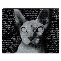 Sphynx Cat Cosmetic Bag (xxxl)  by Valentinaart