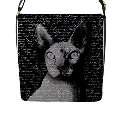 Sphynx Cat Flap Messenger Bag (l)  by Valentinaart