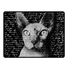 Sphynx Cat Double Sided Fleece Blanket (small)  by Valentinaart