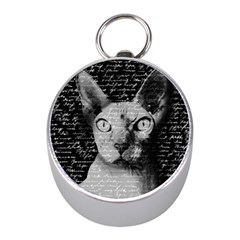 Sphynx Cat Mini Silver Compasses by Valentinaart