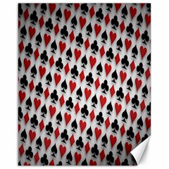 Suit Spades Hearts Clubs Diamonds Background Texture Canvas 16  X 20   by Simbadda