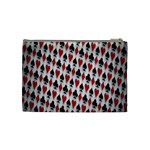 Suit Spades Hearts Clubs Diamonds Background Texture Cosmetic Bag (Medium)  Back