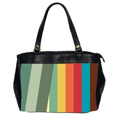 Texture Stripes Lines Color Bright Office Handbags (2 Sides)  by Simbadda