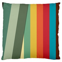 Texture Stripes Lines Color Bright Large Cushion Case (one Side) by Simbadda