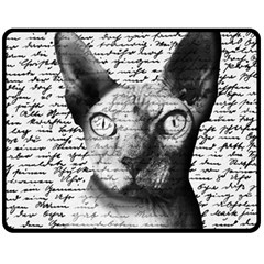 Sphynx cat Double Sided Fleece Blanket (Medium) 